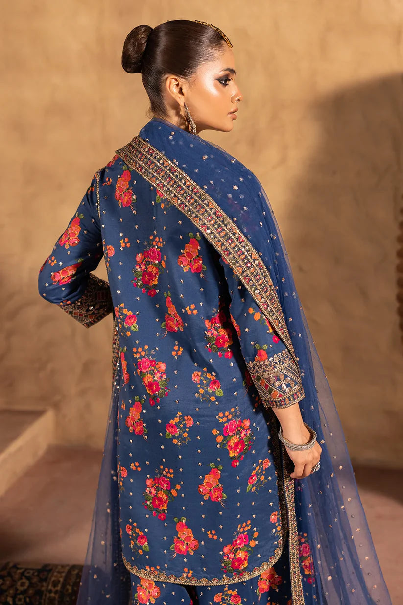 3-PC Embroidered Raw-Silk Suit