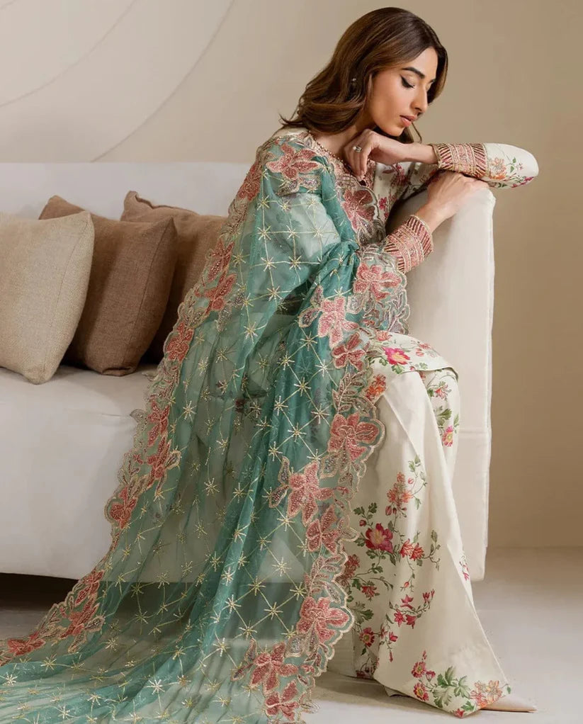 Royal Bloom by Iznik Silk & Net Unstitched Embroidered Formal Wear