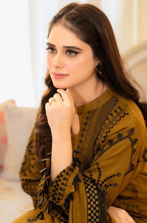 DHANAK Embroidered Unstitched 3PC Set | RF1317