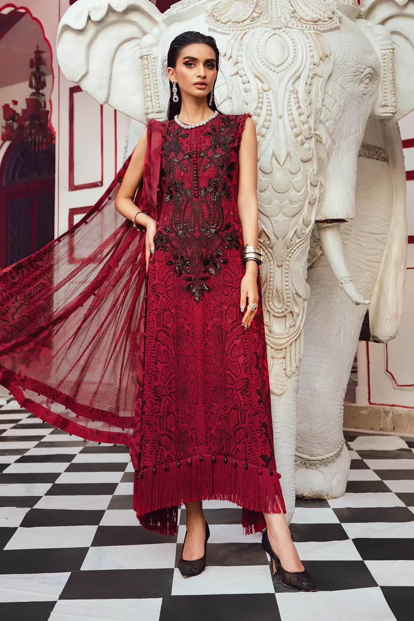 Embroidered Silk Suit | MPT-2702-A