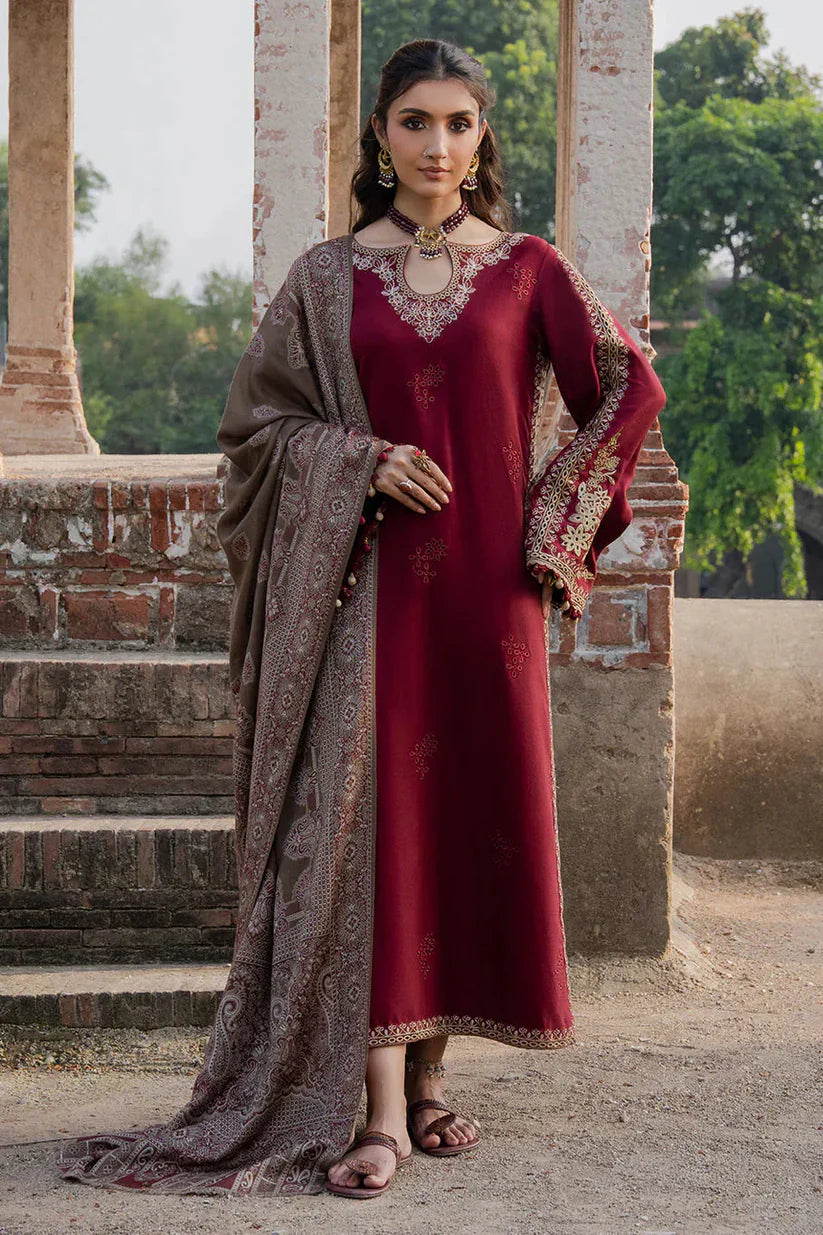 TWILL PRINTED SHAWL AND TROUSER