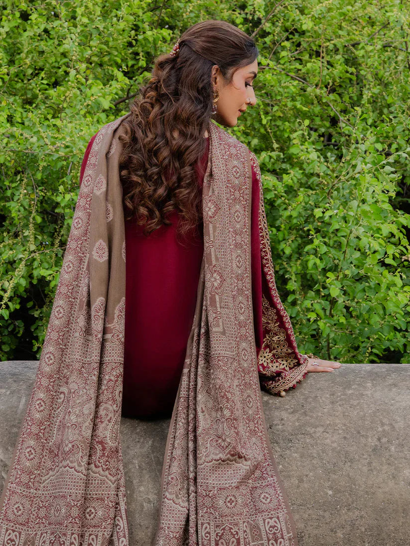 TWILL PRINTED SHAWL AND TROUSER