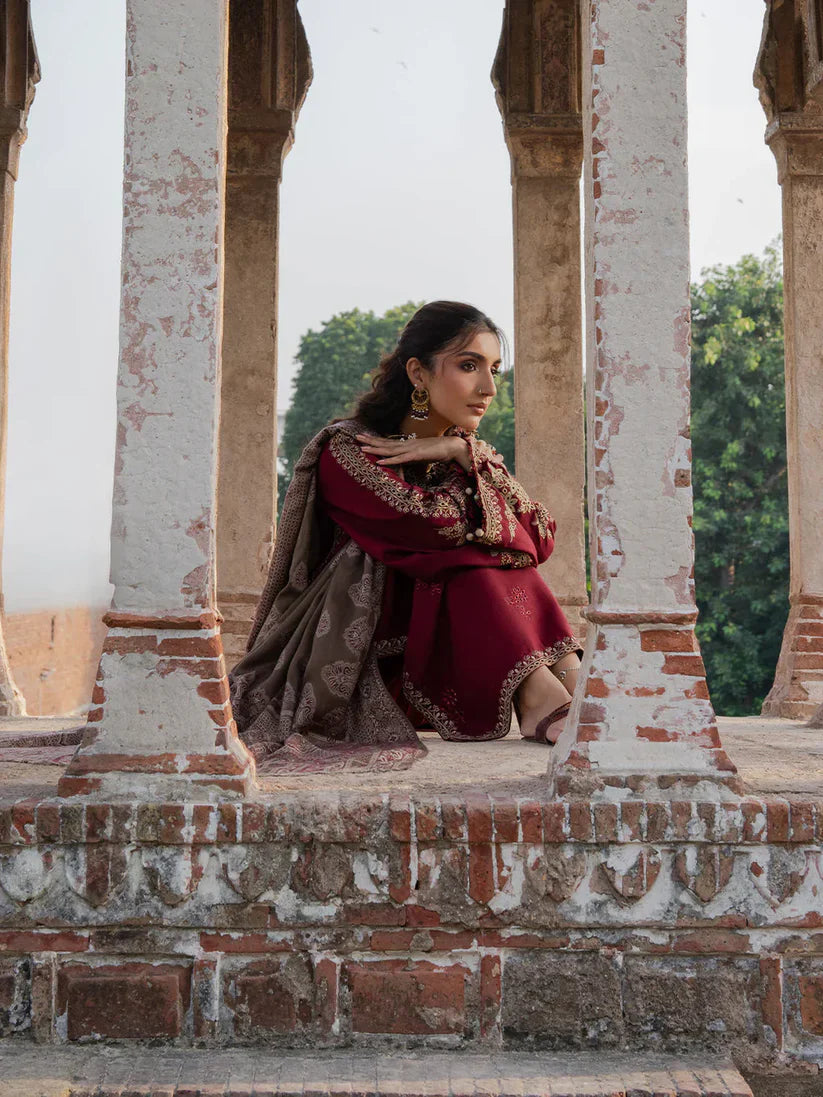 TWILL PRINTED SHAWL AND TROUSER